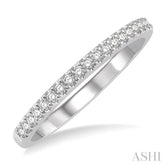 1/5 ctw Round Cut Diamond Wedding Band in 14K White Gold